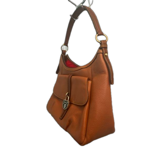 DOONEY & BOURKE 🦆 Vintage Samba Leather Tan Hobo Bag with 🔒 - Picture 2 of 9